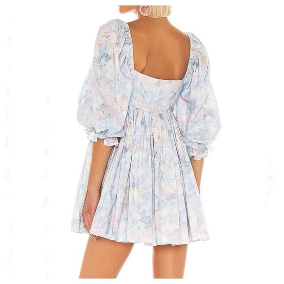 Selkie The MONET puff Dress Mini Cotton M Revolve Cottagecore Fairycore - Picture 2 of 9